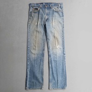 < White Wood 11 > VINTAGE LEVIS 517 DENIM PANTS American Made Boot-Shaped Flared Trousers G