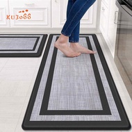 Anti-Fatigue and Anti-Skid Mats for Kitchen Floor Mats, Household Oil-Proof and Floor-Free Easy to Use Black