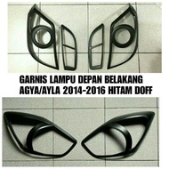 Garnish Lampu AGYA/AYLA Depan Belakang 2014-2016 Hitam