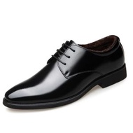 全城熱賣 - 系帶內增高男士皮鞋（黑色四季款-尺碼：37-45碼）(下單後聯絡客服確認發貨尺碼）