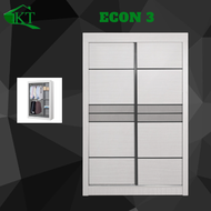 KT Furniture: 4 FT Sliding Wardrobe Cabinet Almari Baju Sliding 4 kaki Home Living Furniture Perabot Murah [Siap Pasang]