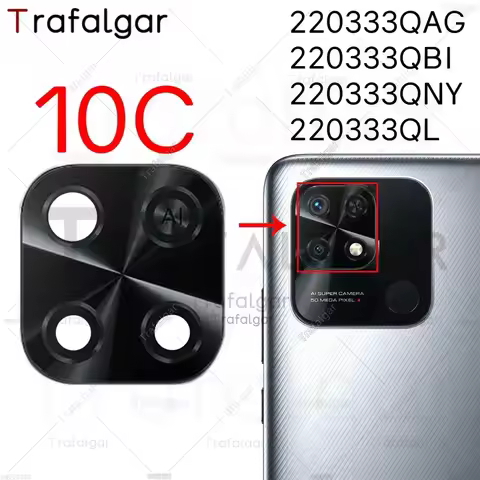 Rear Back Camera Glass Lens For Xiaomi Redmi 10C Replacement With Adhesive Sticker 220333QAG 220333Q