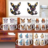 Pokemon Funny Holding Cup Cute Chibi Charizard Eevee Jiglypuff Mudkip Umbreon Ceramic Coffee Mug