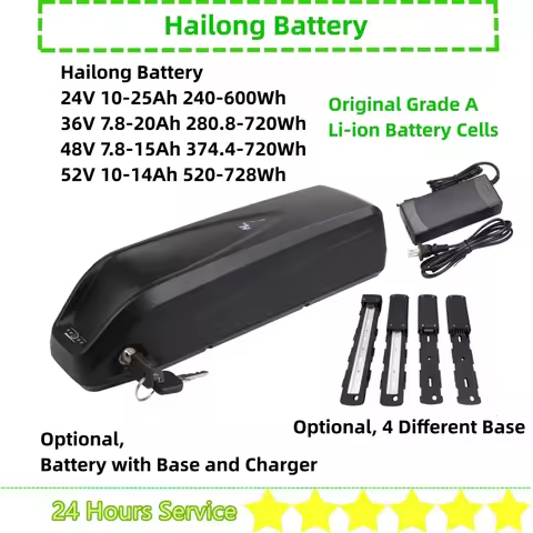 E-bike Battery Hailong 36V 10Ah 10.4Ah 12.5Ah 13Ah 14Ah 15Ah 20Ah 48V for Eleglide M1 Plus Lifebike 