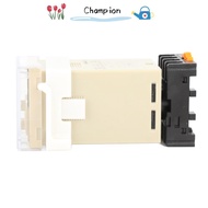 CHAMPIONO Time Relay, 0.01S-99H99M 220V Digital Time Relay, Precision Timing with Socket Base DH48S‑
