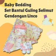 Baby Bedding Set Bantal Guling Selimut Gendongan Linco
