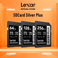 Lexar SILVER PLUS SD Portable Memory Card 64GB-128GB-256GB 205MB/s UHS-I U3 V30 for DSLR Cameras