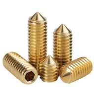 [WDY] Brass Taper Type Pointed Edge Fixing Screw Hexagon Socket Screw M3M4M5M6 * 3x4/5/6/8