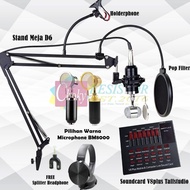 Paket Lengkap Full Set Microphone Condenser BM8000 dan Soundcard