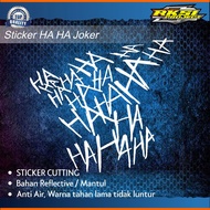 Hahaha Cutting Sticker ViralJoker for Motorcycle and Car Helmet Accessories