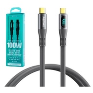 Cáp sạc nhanh Remax type c to type c 100W C032 có hiển thị led thông số-Hàng mới