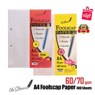 A4 Paper 480sheets/Foolscap Paper A4 Up Classics/70gsm/60gsm