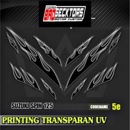 HITAM Decal Sticker Striping Variations Transparent Uv Suzuki Spin Api Spin 125 R Spin 125 NR Suzuki