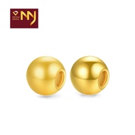 NNJ Beads Bean Gold 999 Plain/Matte  | 24K Gold Bead/Charm