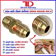 Tán nối ống đồng điều hòa, nối nhanh hai đầu răng ngoài phi các loại, hàng chính hãng, Điện Lạnh Thu