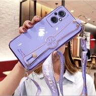 OPPO RENO 8 4G 8Z 7Z 5G 7 4G 7 5G A96 4G 5G A76 A55 A16 CASE SOFT CASE PLATING GLOSSY STRAP SILICONE