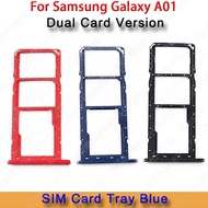 SIM Card Tray for Samsung Galaxy A01 A015 Dual Card Version SIM Tray Holder Replacement Repair Part 