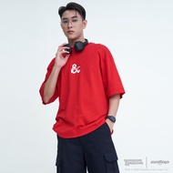 GALLOP : Mens Wear D&amp;D Oversized T-Shirt เสื้อยืดโอเวอร์ไซส์ รุ่น GDDT9001 สี Red Hot - แดง / ราคาปกติ 1190.-