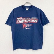 古著Lee短袖印花T卹，藏藍色，M碼