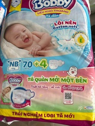 Tặng 4 miếng/ Bỉm tã bobby- tã dán sơ sinh size NB70 miếng/ xs70/