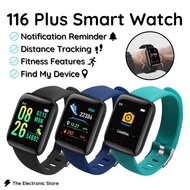 116 Plus Sport Fitness Smart Watch Bluetooth Waterproof Smart Band Jam Tangan with Heart Rate Monitor &amp; Steps Counter
