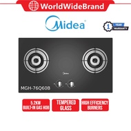 Midea MGH-76Q60B 2 Burner Built-In Glass Cooker Gas Hob (5.0kW) MGH-76Q60A
