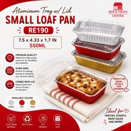 (20,50pcs) RE190 7.5x4.3x1.8 550ml Loaf Pan Small Aluminum Tray with Lid
