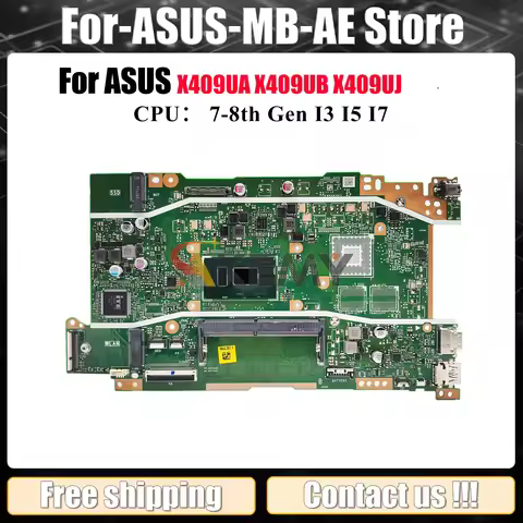 X409UA Laptop Motherboard For ASUS VivoBook A509U F409U X409UA X409UJ A409U X409U X409UB F509U Mainb