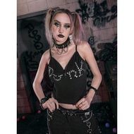 SHEIN ROMWE Grunge Punk Rock Beaded Tank Top