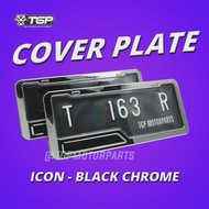 Cover Plat Nomor Motor ICON CHROME Aksesoris Variasi Beat Vario 125 150 Nmax Scoopy Aerox