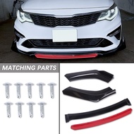 4PCS/Set Universal Car Front Lip Chin Bumper Lip Body Kit Spoiler Splitter Spoiler Diffuser Protecto
