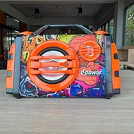 / d-power Bluetooth Speaker Karaoke K52B/K93W Model K52B Wireless30 WattsWireless Microphone And Com