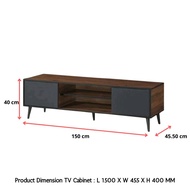 Rak Tv Cabinet TV Storage Rack Media Console Table TV Rack Coffee Table Meja Kopi 5 ft TV kabinet 3f