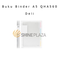 Deli QHA560 Transparent A5 Binder Note Book - Loose Leaf Notebook A5 Clear Cover