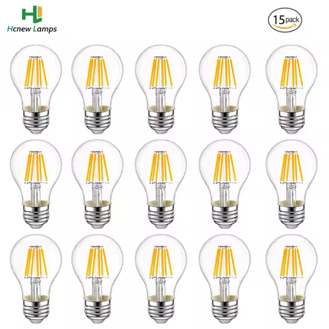 15pcs A19 Led Lamp Vintage Low Voltages DC 12V 24V Edison LED Globe Bulbs Warm White 2700K E26 E27 L