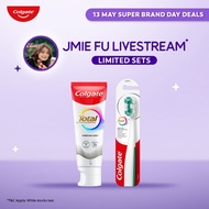 [Colgate Total Foaming Clean Soft Toothbrush + Colgate Total Charcoal Clean Toothpaste 150g]
