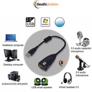 USB Sound card 5HV2 7.1 standard 3D Sound, USB to 3.5mm cable