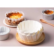 Box Boxed White Basque Cake Paper Mold 4 inch/6 inch/8 inch Basque Cake Mold Basque Cake Tray Cake P