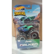 | Diecast Hot Wheels Monster Trucks 18 JEEP WRANGLER UNLIMITED FALKEN TIRES Themed B21 64 Hours Scale Kids Toy Car HW Hotwheels