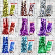 1Mx2M Party Background Rain Curtain Metallic Foil Rain Tinsel Fringe Curtain Birthday Party Decorati