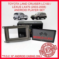 TOYOTA LAND CRUISER LC100 / LEXUS LX470 03-08 10" SOUNDSTREAM ANDROID IPS PLAYER FULL HD SCREEN +( F