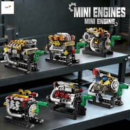 Creative Mini Engine Building Block Toy – 2/3/4/6/8-Cylinder Engine Educational Assembly Toy