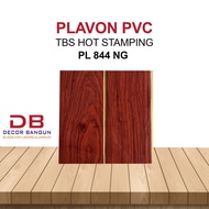 Plafon PVC Hot Stamping Minimalis Motif Kayu