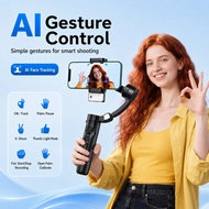 M3 AI Face Tracking Phone Gimbal Stabilizer, 3-Axis Anti-Shake Handheld Smartphone Holder with Detac