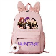 Ear Backpack KPop Demon Hunter Hunter Print Backpack Small Bag Casual Cute Backpack