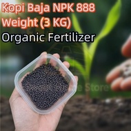 BAJA KOPI NPK 888 (3 KG) Organik Fertilizer Premium Baja Durian Sayur Pokok Buah. Sweet Home Store [Ready Stock]