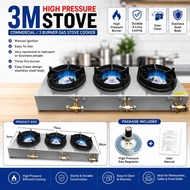 3M High Pressure Stove Commercial / 3 Burner Gas Stove Cooker / Dapur / Katering
