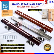 Handle Pintu Rumah 33 Cm Gagang Kayu Jati Tarikan Kupu Tarung Pegangan