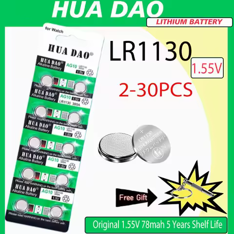 2-30PCS AG10 LR1130 Batteries 389A LR1130 LR54 L1131 SR1130 1.55v Button Cell Coin Battery for Watch