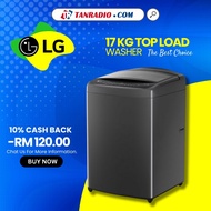 LG 17kg Top Load Washer with 6 Motion AI DIrect Drive Turbo Drum Scent+  Washing Machine - TV2517SV3B Mesin Basuh